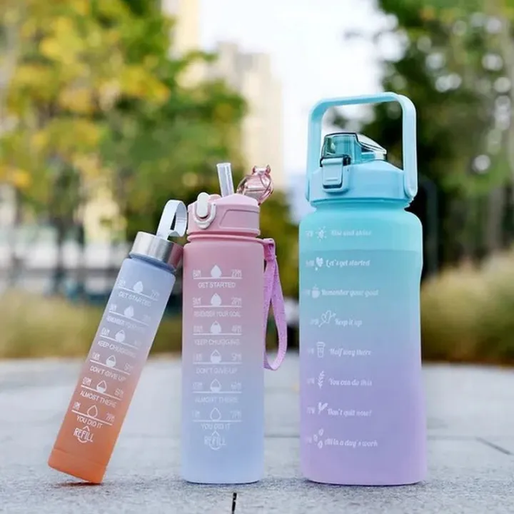 3 Pieces Combo Motivational Water Bottle Set - Image 3